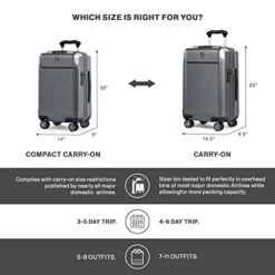 Travelpro Platinum Elite Hardside Expandable Spinner Wheel Luggage TSA Lock Hard Shell Polycarbonate Suitcase, Shadow Black, Compact Carry-On 20-Inch -Samsonite Shop 41vts7xoaXL
