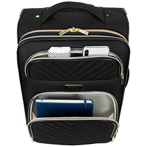 Kenneth Cole Reaction Women's Chelsea Luggage Chevron Softside 8-Wheel Spinner Expandable Suitcase Collection, Black, 24-Inch Checked 11 Kenneth Cole Reaction Women's Chelsea Luggage Chevron Softside 8-Wheel Spinner Expandable Suitcase Collection, Black, 24-Inch Checked - Image 9