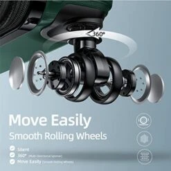 SHOWKOO Luggage Sets Expandable ABS Hardshell 3pcs Clearance Luggage Hardside Lightweight Durable Suitcase Sets Spinner Wheels Suitcase With TSA Lock (Dark Green) 14 SHOWKOO Luggage Sets Expandable ABS Hardshell 3pcs Clearance Luggage Hardside Lightweight Durable Suitcase Sets Spinner Wheels Suitcase With TSA Lock (Dark Green) -Samsonite Shop 41yL3TRDmJL