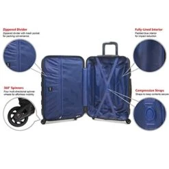 Hipack Prime Suitcases Hardside Luggage With Spinner Wheels, Black, 3-Piece Set (20/24/28) -Samsonite Shop 41yQFci4VSL