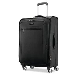 Samsonite Ascella X Softside Expandable Luggage With Spinner Wheels, Black, Checked-Medium 25-Inch