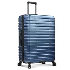 U.S. Traveler Boren Polycarbonate Hardside Rugged Travel Suitcase Luggage With 8 Spinner Wheels, Aluminum Handle, Navy, Checked-Large 30-Inch -Samsonite Shop 41zDo4BOdpS