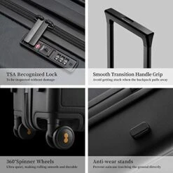 LEVEL8 Luminous Textured Medium Checked Luggage, 24” Hardshell Suitcase, Lightweight PC Textured Hardside Spinner Trolley For Luggage, TSA Approved Checked Luggage With 8 Spinner Wheels, Black, 24-Inch Checked-In 16 LEVEL8 Luminous Textured Medium Checked Luggage, 24” Hardshell Suitcase, Lightweight PC Textured Hardside Spinner Trolley For Luggage, TSA Approved Checked Luggage With 8 Spinner Wheels, Black, 24-Inch Checked-In -Samsonite Shop 510M6LEaDCL