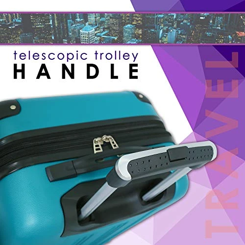 Travelers Club Chicago Hardside Expandable Spinner Luggage, Teal, 20" Carry-On 4 Travelers Club Chicago Hardside Expandable Spinner Luggage, Teal, 20" Carry-On - Image 3