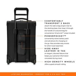 Briggs & Riley Baseline Uprights, Black, Essential 2-Wheel Carry-On 28 Briggs & Riley Baseline Uprights, Black, Essential 2-Wheel Carry-On -Samsonite Shop 511VfzLs9tL