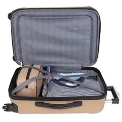 Travelers Club Midtown Hardside 4-Piece Luggage Travel Set, Tan -Samsonite Shop 511X63k1G2L