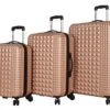 Steve Madden Luggage Set 3 Piece - Lightweight Hardside Suitcase Set - Includes 20 Inch Carry On, 24In/28In Checked Bag With 8-Wheel Rolling Spinner (Rose Gold, One Size) 1 Steve Madden Luggage Set 3 Piece - Lightweight Hardside Suitcase Set - Includes 20 Inch Carry On, 24In/28In Checked Bag With 8-Wheel Rolling Spinner (Rose Gold, One Size) -Samsonite Shop 515919yEQqL