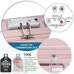 Somago 20IN Carry On Luggage And 14IN Mini Cosmetic Cases Travel Set Hardside Luggage With Spinner Wheels Lightweight Polypropylene Suitcase With TSA Lock (2-Piece Set (14/20), Nude Pink) 14 Somago 20IN Carry On Luggage And 14IN Mini Cosmetic Cases Travel Set Hardside Luggage With Spinner Wheels Lightweight Polypropylene Suitcase With TSA Lock (2-Piece Set (14/20), Nude Pink) -Samsonite Shop 515Hqrlp9qL