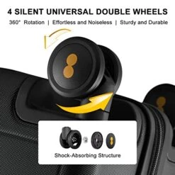 LEVEL8 Trunk Luggage, 28 Inch Luggage With Spinner Wheels, Luminous Textured 28 Inch Checked Large Luggage, Lightweight PC With TSA Lock - 28 Inch, Black 16 LEVEL8 Trunk Luggage, 28 Inch Luggage With Spinner Wheels, Luminous Textured 28 Inch Checked Large Luggage, Lightweight PC With TSA Lock - 28 Inch, Black -Samsonite Shop 516rFtp r8L