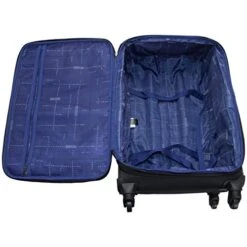 Kenneth Cole Reaction Going Places 24" 600d Polyester Expandable 4-Wheel Spinner Checked Luggage, Black 13 Kenneth Cole Reaction Going Places 24" 600d Polyester Expandable 4-Wheel Spinner Checked Luggage, Black -Samsonite Shop 517nDlcOzJL