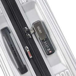 DELSEY Paris Securitime Expandable Luggage With Spinner Wheels, Silver, Checked-Medium 25 Inch -Samsonite Shop 5184sitZQDL