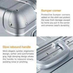 Bamboo Wolf 20-inch Aluminum-Magnesium Alloy Carry-on Hardside Suitcase Hard Shell Luggage, Built-In TSA Lock, Zipperless Fashion With Spinner Wheels For Travel / Business, Silver -Samsonite Shop 51A5cQi7u6L e4ec6c1a 09be 40f1 ab5e 4c7c03760d98