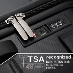 Coolife Luggage Expandable 3 Piece Sets PC+ABS Spinner Suitcase 20 Inch 24 Inch 28 Inch (Teal New) -Samsonite Shop 51Aq1xlm fL