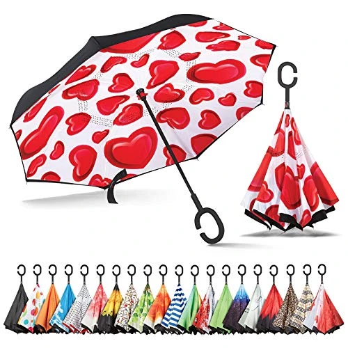 Sharpty Inverted, Windproof, Reverse Umbrella For Women With UV Protection, Upside Down With C-Shaped Handle 3 Sharpty Inverted, Windproof, Reverse Umbrella For Women With UV Protection, Upside Down With C-Shaped Handle