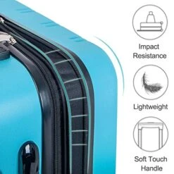 Merax Expandable Luggage Sets With TSA Locks, 3 Piece Lightweight Spinner Suitcase Set (Sky Blue) 13 Merax Expandable Luggage Sets With TSA Locks, 3 Piece Lightweight Spinner Suitcase Set (Sky Blue) -Samsonite Shop 51C4UzoEuSL