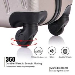 Luggage Sets, Semper 4 Piece Luggage Set Suitcases With Spinner Wheels Hardshell Lightweight Luggage 18" 20" 24" 28" -Samsonite Shop 51E3znGA7SL