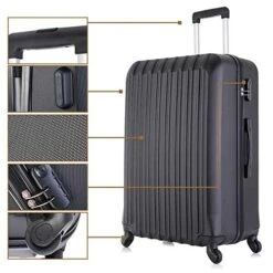 4PCS Travel Luggage Set Carry On Luggage With Spinner Wheels ABS Trolley Spinner Suitcase W/Lock (Black) -Samsonite Shop 51E7DaU7USL 8df8fbe7 1007 45a4 a976 44daa11e2b1b
