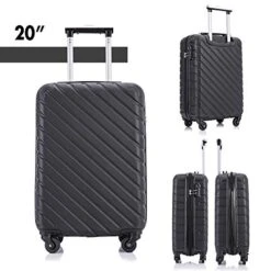 4 Piece Hardshell Luggage Sets,Travel Suitcase,Carry On Luggage With Spinner Wheels Free Cover&Hanger Inside (Black, 4 Pieces) 17 4 Piece Hardshell Luggage Sets,Travel Suitcase,Carry On Luggage With Spinner Wheels Free Cover&Hanger Inside (Black, 4 Pieces) -Samsonite Shop 51EmN65rbFL