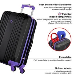 Olympia Apache Ii 21" Carry-on Spinner, BLACK+PURPLE, One Size -Samsonite Shop 51G UJf1o8L 681c5600 dec0 47e4 b78b 13bb4f20ccb2