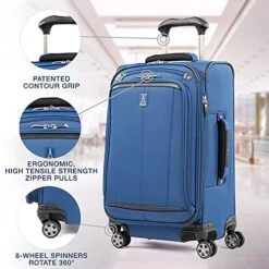 Travelpro Autopilot 2.0 Softside Expandable Spinner Luggage, Midnight Blue, 3-Piece Set, (21/25/29) -Samsonite Shop 51G2SjO CsS
