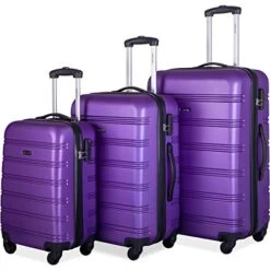 Merax 3 Pcs Luggage Set Expandable Hardside Lightweight Spinner Suitcase With TSA Lock [Upgraded Version] (Purple) -Samsonite Shop 51GGzcZ0qFL daa3f4b9 386d 4df0 8235 4d2f71f96323