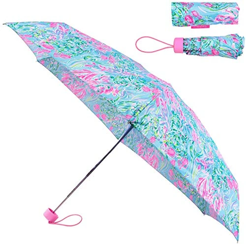 Lilly Pulitzer Women's Mini Travel Umbrella, Best Fishes 3 Lilly Pulitzer Women's Mini Travel Umbrella, Best Fishes