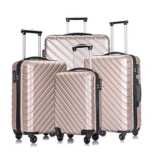 Hardshell Luggage 5 Piece ABS Luggages Sets With Spinner Wheels Travel Bag Suitcases Sets Free Backpack 18-28 Inch (Champagne Gold) 11 Hardshell Luggage 5 Piece ABS Luggages Sets With Spinner Wheels Travel Bag Suitcases Sets Free Backpack 18-28 Inch (Champagne Gold) - Image 9