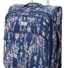 LONDON FOG Cranford Softside Expandable Spinner Luggage, Navy White Floral, 20"