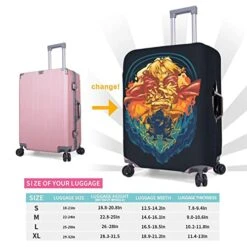 Fullmetal Alchemist Anime Travel Luggage Protector Cover Washable Suitcase Covers With Concealed Zipper Elastic Protector Case M 22-24 In -Samsonite Shop 51Io0kGCwGL