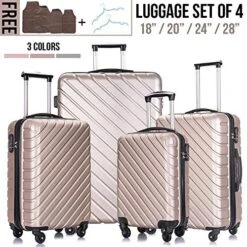 Hardshell Luggage 5 Piece ABS Luggages Sets With Spinner Wheels Travel Bag Suitcases Sets Free Backpack 18-28 Inch (Champagne Gold) 17 Hardshell Luggage 5 Piece ABS Luggages Sets With Spinner Wheels Travel Bag Suitcases Sets Free Backpack 18-28 Inch (Champagne Gold) -Samsonite Shop 51KAILMWkZL c48960b5 b13c 4cee 8d94 1a3cb2c0e2c9
