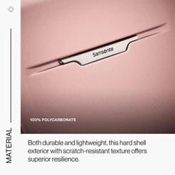 Samsonite Winfield 3 DLX Hardside Expandable Luggage With Spinners, Rose, Checked-Large 28-Inch -Samsonite Shop 51LL0vQYyjL