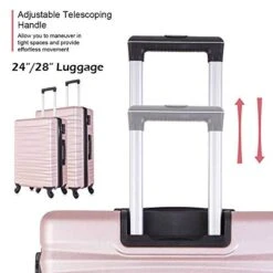 4 Piece Luggage Sets, Expandable Hardshell ABS Luggage Sets With TSA Lock Spinner Wheels Travel Suitcases Set (4 PCS, TSA Lock+Expandable, Rose Gold) 13 4 Piece Luggage Sets, Expandable Hardshell ABS Luggage Sets With TSA Lock Spinner Wheels Travel Suitcases Set (4 PCS, TSA Lock+Expandable, Rose Gold) -Samsonite Shop 51LV6lnnRyL