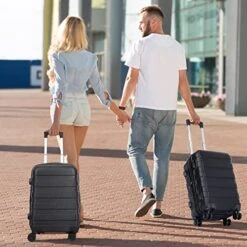 SUPER DEAL Hardside Expandable Spinner Luggage 21 Inch Carry On Luggage Lightweight Travel Suitcase With 360°Swivel Wheels And Height Adjustable Handle, Black 15 SUPER DEAL Hardside Expandable Spinner Luggage 21 Inch Carry On Luggage Lightweight Travel Suitcase With 360°Swivel Wheels And Height Adjustable Handle, Black -Samsonite Shop 51Mcm0W6v L