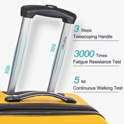Merax Travelhouse Luggage Set 3 Piece Expandable Lightweight Spinner Suitcase (Yellow) -Samsonite Shop 51N 0sjk5kL