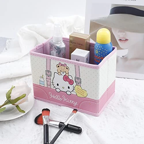 Kitty Makeup Bag Kitty Cat Cosmetic Bag Portable Travel Cosmetics Storage Case Gift For Girls Women(MUB Kitty A) 6 Kitty Makeup Bag Kitty Cat Cosmetic Bag Portable Travel Cosmetics Storage Case Gift For Girls Women(MUB Kitty A) - Image 4