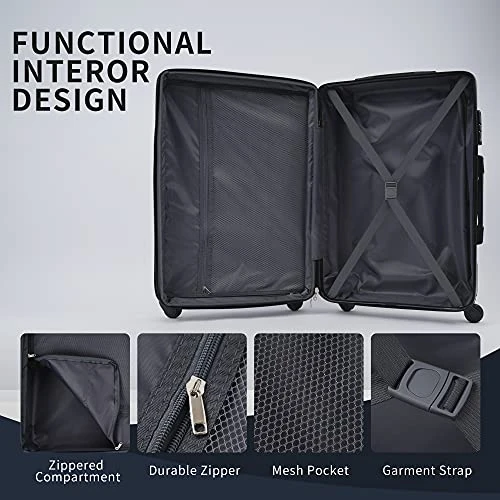 Merax 3 Piece Luggage Sets ABS Expandable Spinner Suitcase With TSA Lock 20 Inch 24 Inch 28 Inch 7 Merax 3 Piece Luggage Sets ABS Expandable Spinner Suitcase With TSA Lock 20 Inch 24 Inch 28 Inch - Image 5