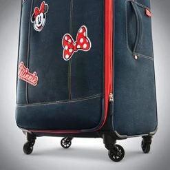American Tourister Disney Softside Luggage With Spinner Wheels, Minnie Mouse Denim, Checked-Large 28-Inch 13 American Tourister Disney Softside Luggage With Spinner Wheels, Minnie Mouse Denim, Checked-Large 28-Inch -Samsonite Shop 51SY2su1MnL