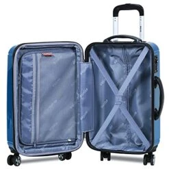 Dejuno Venture New Generation 3-Piece Hardside Spinner TSA Lock, Blue, One Size -Samsonite Shop 51Vwt7qvhOS