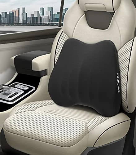 SAMSONITE, Contoured 3D Ridges Lumbar Pillow For Office Chair Or Car, High Grade Memory Foam, Fits Most Seats, Adjustable Strap, Removable Cover 4 SAMSONITE, Contoured 3D Ridges Lumbar Pillow For Office Chair Or Car, High Grade Memory Foam, Fits Most Seats, Adjustable Strap, Removable Cover - Image 2