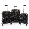 Juicy Couture Women's Vivian 3 Piece Hardside Spinner Luggage Set, Black Marble Web, One Size -Samsonite Shop 51Y717ZH9yL