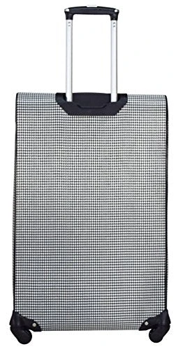 Nicole Miller New York Designer Luggage Collection - Large 28 Inch Expandable Softside Suitcase - Lightweight Checked Bag With 4-Rolling Spinner Wheels (Taylor Black/White Plaid) 4 Nicole Miller New York Designer Luggage Collection - Large 28 Inch Expandable Softside Suitcase - Lightweight Checked Bag With 4-Rolling Spinner Wheels (Taylor Black/White Plaid) - Image 2