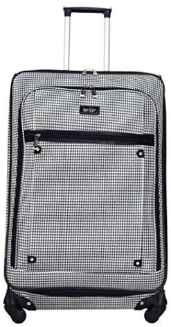 Nicole Miller New York Designer Luggage Collection - Large 28 Inch Expandable Softside Suitcase - Lightweight Checked Bag With 4-Rolling Spinner Wheels (Taylor Black/White Plaid) 9 Nicole Miller New York Designer Luggage Collection - Large 28 Inch Expandable Softside Suitcase - Lightweight Checked Bag With 4-Rolling Spinner Wheels (Taylor Black/White Plaid) -Samsonite Shop 51 aP0lKBUL