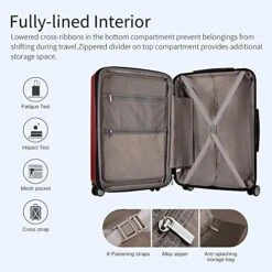 3 Piece Hardshell Luggage Set, Expandable Lightweight Suitcase Sets With Spinner Wheels, TSA Lock (20/24/28 Inch), Red -Samsonite Shop 51aMbnJFdmL