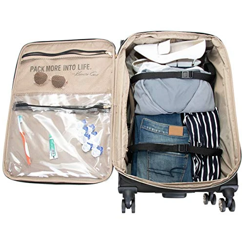 Kenneth Cole Reaction Women's Chelsea Luggage Chevron Softside 8-Wheel Spinner Expandable Suitcase Collection, Black, 24-Inch Checked 12 Kenneth Cole Reaction Women's Chelsea Luggage Chevron Softside 8-Wheel Spinner Expandable Suitcase Collection, Black, 24-Inch Checked - Image 10