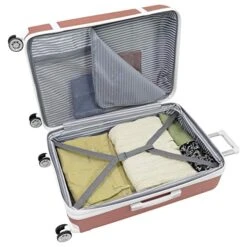 LONDON FOG Vintage Hardside Expandable Spinner Luggage, Rose Gold, Checked-Medium 24-Inch -Samsonite Shop 51gUvRcvDmL