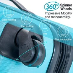 Merax Expandable Luggage Sets With TSA Locks, 3 Piece Lightweight Spinner Suitcase Set (Sky Blue) 15 Merax Expandable Luggage Sets With TSA Locks, 3 Piece Lightweight Spinner Suitcase Set (Sky Blue) -Samsonite Shop 51glRa8iF L