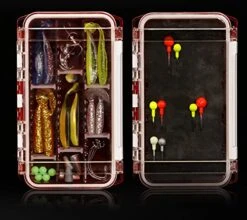 LIZHOUMIL 1pcs Fishing Tackle Box Waterproof, Tackle Trays Transparent Fishing Tackle Storage Organizer Boxes With DIY Dividers Blue -Samsonite Shop 51h8Xkt2fRS