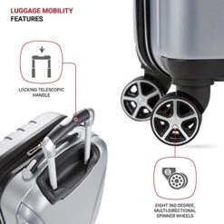 SwissGear 7585 Hardside Spinner Luggage, Silver, Checked-Medium 23-Inch -Samsonite Shop 51hxnnDJ8nL