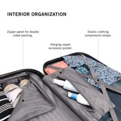 Kenneth Cole Reaction Out Of Bounds Luggage Collection Lightweight Durable Hardside 4-Wheel Spinner Travel Suitcase Bags, Midnight Black, 2-Piece Set (20" & 28") -Samsonite Shop 51iCIHm8sIL e8c8c3cf e0ff 4ff9 a79b e391de0083e3