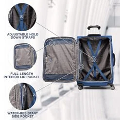 Travelpro Autopilot 2.0 Softside Expandable Spinner Luggage, Midnight Blue, 3-Piece Set, (21/25/29) -Samsonite Shop 51m9w2Kh QS
